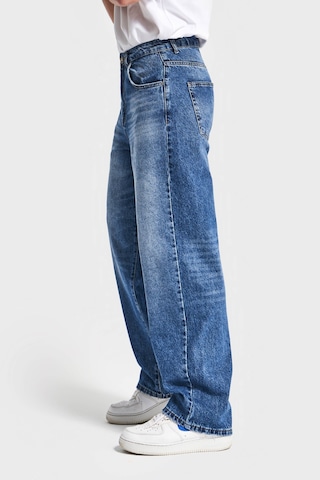 Itsbasic Erkek Mavi Kot Rengi 4w5-5 Tt25 Relaxed Baggy Fit İç Boy 80cm Rahat Kesim %100 Koton Denim Jean
