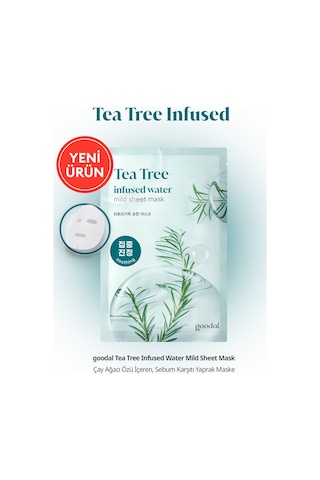 Çay Ağacı Özü İçeren Sebum Karşıtı Yaprak Maske Goodal Tea Tree Infused Water Mild Sheet Mask