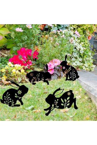 "spring Bunny Cardboard Çim İşareti - Dekoratif Paskalya Tavşan Bahçe Açık Yollar İçin Bahis Vites"