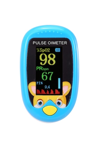 Springsun Çocuklar İçin Parmak Tipi Oksimetre: Mavi, Usb/type-c Şarj, 5 Saniye Sonuç, Nabız/spo2/perfüzyon İndeksi Tespiti Mavi