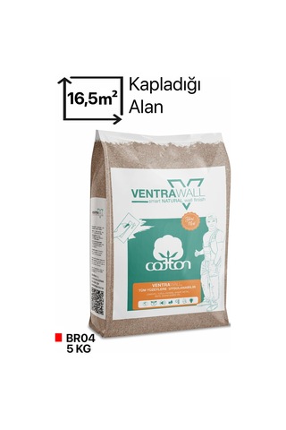 Ventrawall Isı Ve Ses Yalıtımlı Kahverengi Pamuk Boya Br04 - 5 Kg
