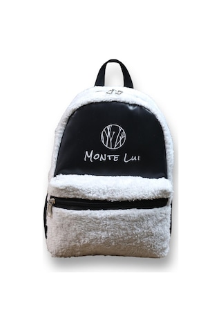 Monte Lui Mnt3637 Peluş Sırt Çantası Beyaz Çok Renkli