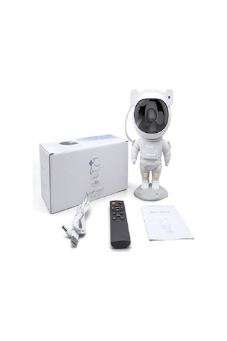 Mobgift Astronot Tasarımlı Kumandalı Projector Projeksiyon Gece Lambası Renkli
