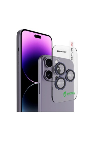 Buddıes Apple Uyumlu iPhone 14 Pro / 14 Pro Max Kamera Lens Koruyucu Purple Mor