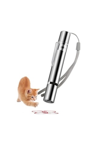 Buffer Usb İle Şarj Edilebilen 3ın 1 Kırmızı Işık +beyaz Led Meşale Işık + Uv El Feneri Kedi Lazeri Çok Renkli