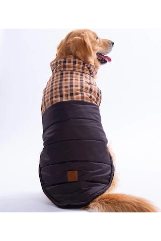 Pawstar Kahverengi Elgin Paws Su İtici Orta-büyük Irk Köpek Puf Yelek Yağmurluk