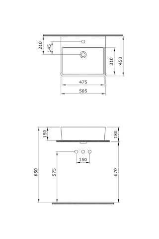 Bocchi Milano Lavabo 50 CM Parlak Beyaz 1216-062-0126