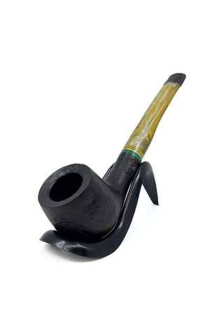 Dapper Half Bent Billiard Briar Gül Kökü 9 Mm Filtreli El Yapımı Pipo - 3553