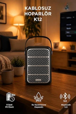 Torima K12 Bluetooth 5.4 Kablosuz Taşınabilir Speaker
