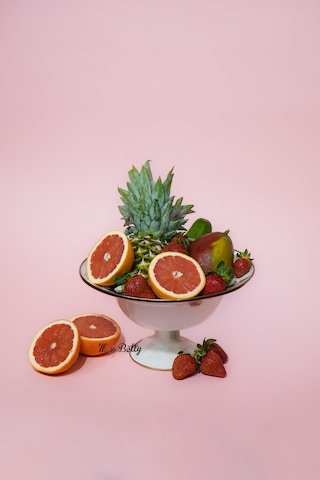 Rosadora Emaye Ayaklı Meyvelik Dekoratif Vintage Sunumluk