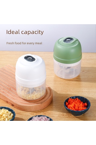 Reedark Ev Elektrikli Mini Zeytinyağlı Tahçı İçin, Bebek Yemeği Ve Et Ezici, Kablosuz Mutfak Aleti, 100ml Beyaz Yeni Beyaz