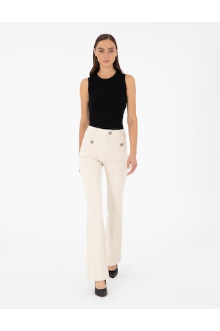 Pierre Cardin Kadın Ekru Pantolon Kanvas-chino 50292885-vr019 Ekru