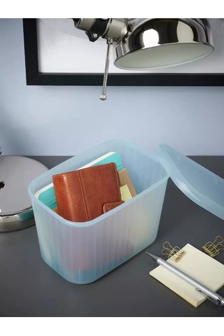 Ikea Rykta Kapağı İle Konteyner 182450775 Gri