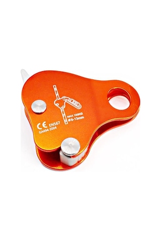 Maiyame Alüminyum Alçıklama Koruması - Dağcılık Kayar Kemer Kilidi Mavi/turuncu - 8-13mm Teller İçin Otomatik Kilitleme - 100kg Dayanım Turuncu