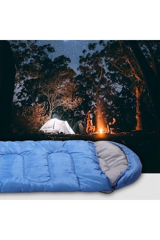 Pazly 4 Mevsim Kamp Uyku Tulumu - Hafif, Konforlu Rüzgar Geçirmez Lacivert - Safir Mavi, Haki Yeşili Renk Seçenekleri - Kamp Ve Seyahat İçin İdeal Lacivert