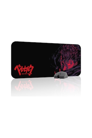 Berserk Kaymaz Dikişli Kauçuk Oyuncu Mousepad V5 - 70x30 Xl Gaming Mouse Pad Fare Altlığı