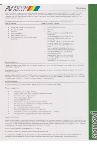 Motip Isıya Dayanıklı Çinko Spreyi 400 ML