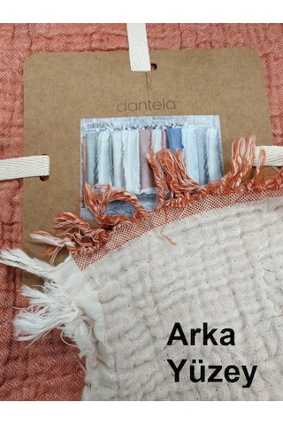 Dantela Fiona Brick Müslin Pamuk Anti-alerjik Çift Kişilik Yatak Örtüsü 240x260 Kiremit