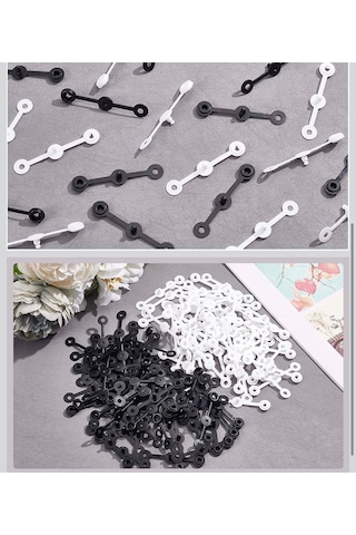 Luluyen 250 Adet Beyaz Plastik Güvenlik Kilidi Etiket Sabitleyici 67 Mm Tek Kullanımlık Tekstil Ürün Paket Kilit Trim Klipsi Perçin