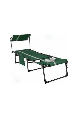 Kingcamp Magnolia B10 Plus Hands-free Premium 7 Kademeli Katlanır Şezlong Green/white Yeşil