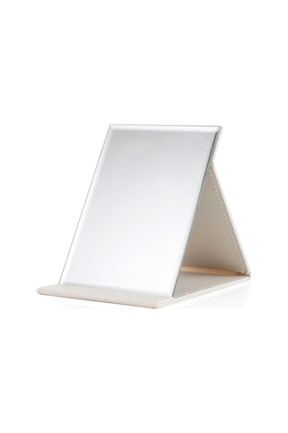 Geeroyoo Stüdyo Stili Çift Taraflı Makyaj Aynası - Taşınabilir Katlanabilir Hd Yansıma, Üniversite Dormitoru Ve Masaüstü Kullanıma Uygun Beyaz Büyük Boy 15.5x21.5cm Beyaz