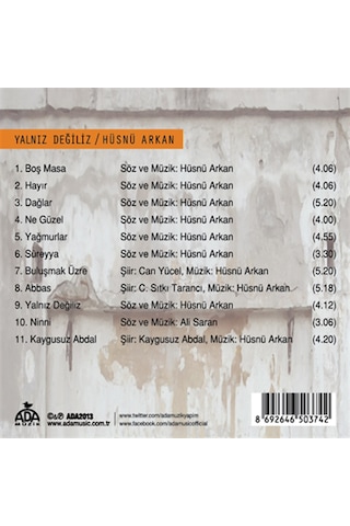 Hüsnü Arkan- Yalnız Değiliz CD