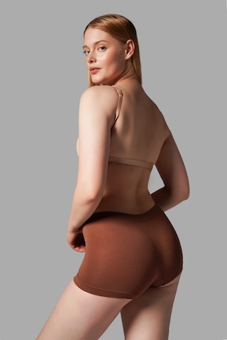 Fit Women Kadın Boxer Toparlayıcı İz Yapmayan Seamless Örme Boxer 2001 Kahverengi