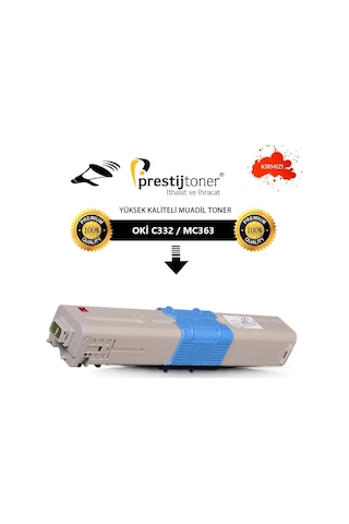 Oki C332 Kırmızı Uyumlu Toner | C332Dn | Mc363 | Mc363Dn | 3.000