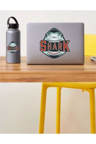 Köpek Balığı Shark Sticker - Araba Oto Motosiklet Karavan Sticker - 00030 15x15 Cm