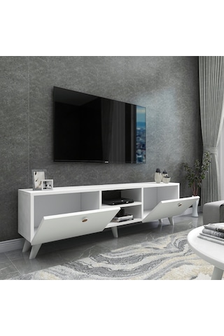 Dekorosso Veco Tv Ünitesi Ayaklı Beyaz