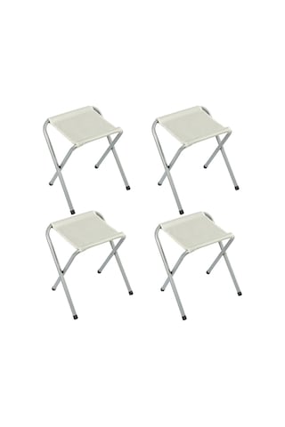Funky Chairs Katlanabilir Tabure 4'lü Set Beyaz