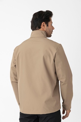 Crozwise Erkek Softshell Spor Mont Bej