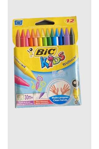 Bic Kids Plastidecor Pastel Boya 12 Renk - Silinen Mum Boya Seti 30 Ay+ Çocuklar İçin