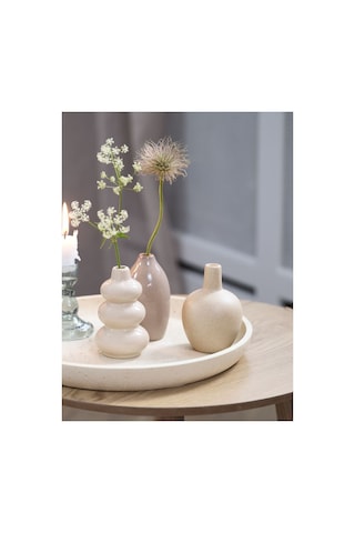 Vazo Marınersen Ø6xy10 Cm Beige 3adt/pkt Set Bej