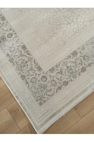 Tuğra Halı Bianca Bc01 Krem Gri Salon Halısı