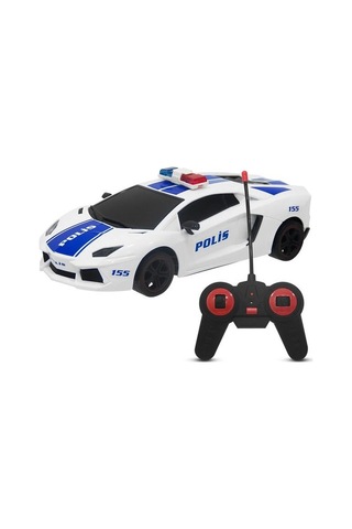 Uzaktan Kumandalı 1:16 Polis Arabası Çok Renkli