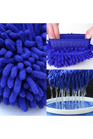 Mikrofiber Şönil Makarna Uçlu Temizlik Bezi Eldiveni