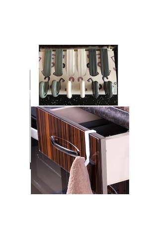6 Lı Çekmece- Havlupan Askısı Çok Amaçlı Askı Seti Çok Renkli