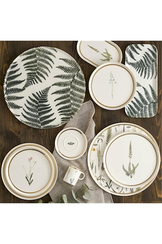 Porland Botanical Desen2 Düz Tabak 21cm