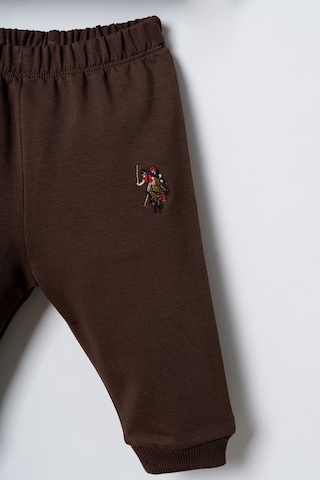 U.S. Polo Assn. Erkek Bebek Kapüşonlu Sarı Uzun Kol Pijama Takım Usb3178-c-v1 Usb3178-c-v1