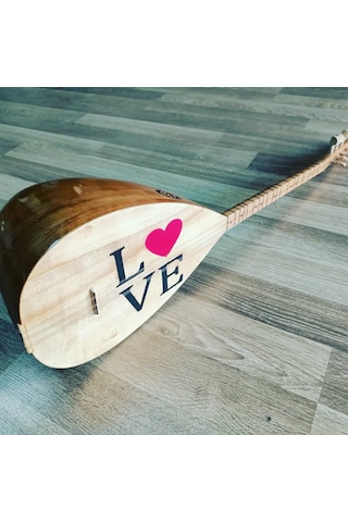 BAĞLAMA 'LOVE' İŞLEMELİ , UZUN SAP BAĞLAMA TAM SET