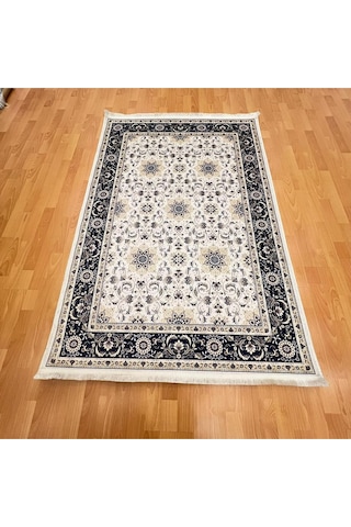 Yıldız Motifli 120 X 180 Cm Dijital Baskı Halı Beyaz