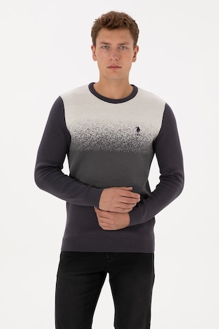 U.S. Polo Assn. Erkek Regular Fit Bisiklet Yaka Antrasit Kazak 50314985-VR006