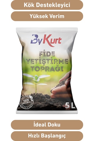 Bykurt Fide Yetiştirme Toprağı 5l Organik Tohum Çimlendirme Ve Patlatma Harcı Zengin Karışım 5 L