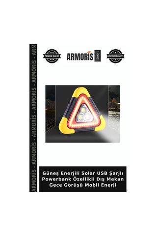 Güneş Enerjili Solar Usb Şarjlı Powerbank Özellikli Dış Mekan Gece Görüşü Mobil Enerji
