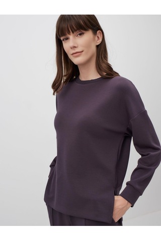 Jimmy Key Antrasit Bisiklet Yaka Uzun Kollu Oversize Sweatshirt 23wswedenv2971 Antrasit