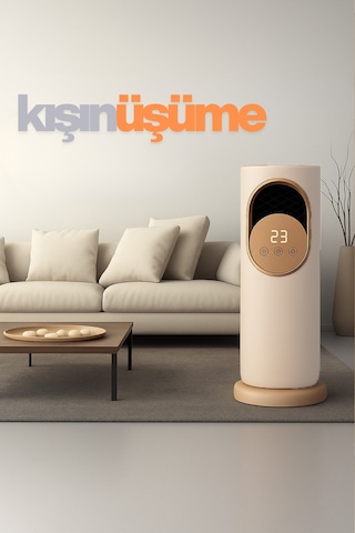 Uzaktan Kumandalı Dokunmatik Taşınabilir Sıcak Üfleme Isıtıcı 180 Hava Sirkülasyonu,