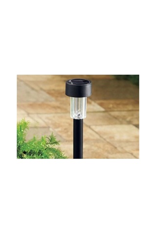10lu 28 Cm Siyah Solar Saplama Güneş Enerjili Bahçe Işıklandırması Solar Aydınlatma