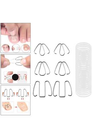 Dolıty 6 Adet Batık Ayak Tırnak Düzeltme Teli Kadın Erkek