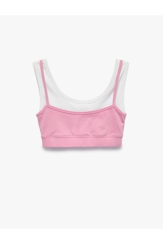Koton Katmanlı Slim Fit Askılı Kaplı Sporcu Sütyeni Pembe 6sak30186nk Gülkurusu